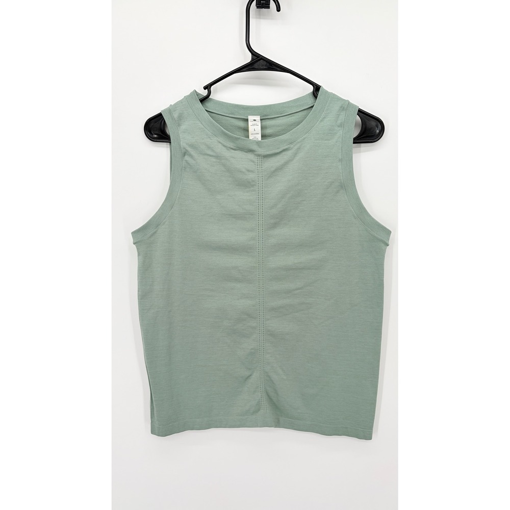 Yogalicious Bridgett Seamless High Neck Tank Women's Large Green workout yoga